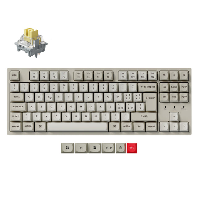 Keychron C1 Pro 8K QMK bedrade aangepaste mechanische toetsenbordcollectie, ISO-indeling