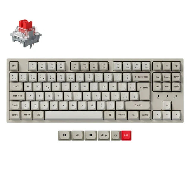 Keychron C1 Pro 8K QMK bedrade aangepaste mechanische toetsenbordcollectie, ISO-indeling
