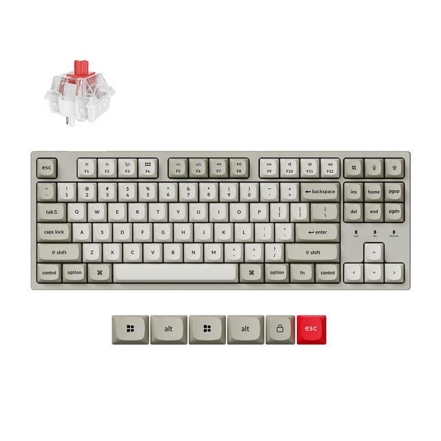 Keychron C1 Pro 8K QMK Bedraad Aangepast Mechanisch Toetsenbord (US ANSI-indeling)