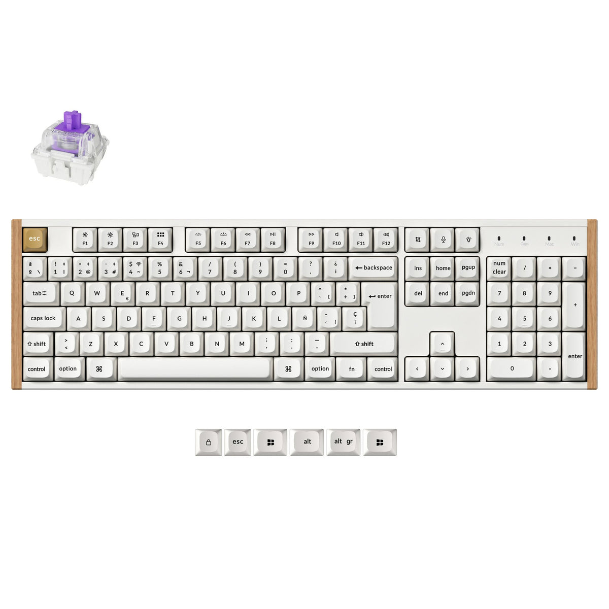 Keychron K10 HE draadloos mechanisch toetsenbord met magnetische switches, ISO-indeling collectie