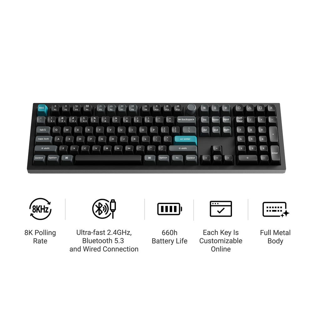 Keychron Q6 Ultra 8K Draadloos Aangepast Mechanisch Toetsenbord (US ANSI-indeling)
