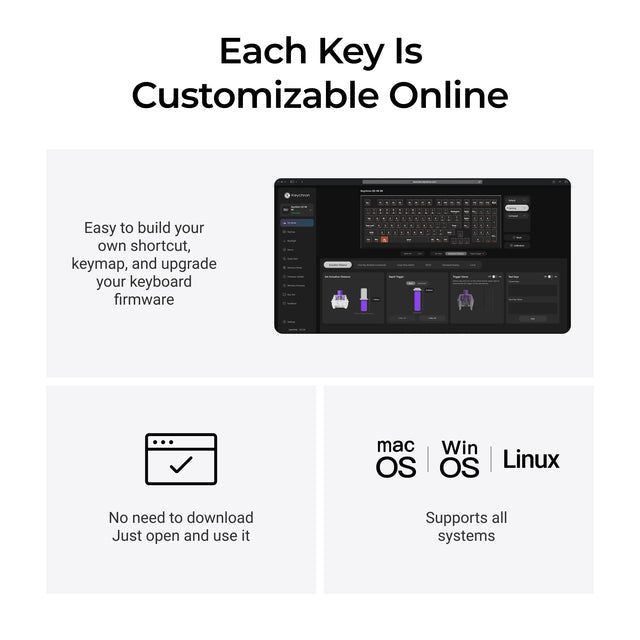 Keychron Q5 HE 8K Bedraad Magnetisch Schakeltoetsenbord (US ANSI-indeling)