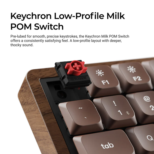 Keychron K3 Max QMK Draadloos Aangepast Mechanisch Toetsenbord - Speciale Houten Editie