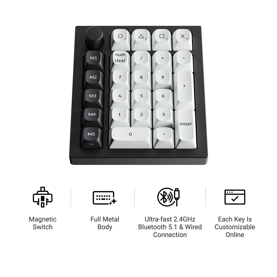 Keychron Q0 HE QMK Draadloos Aangepast Numeriek Toetsenblok