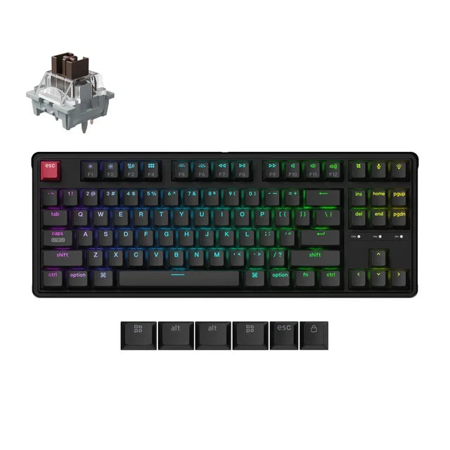 Keychron C3 Pro 8K QMK Bedraad Aangepast Mechanisch Toetsenbord (US ANSI-indeling)