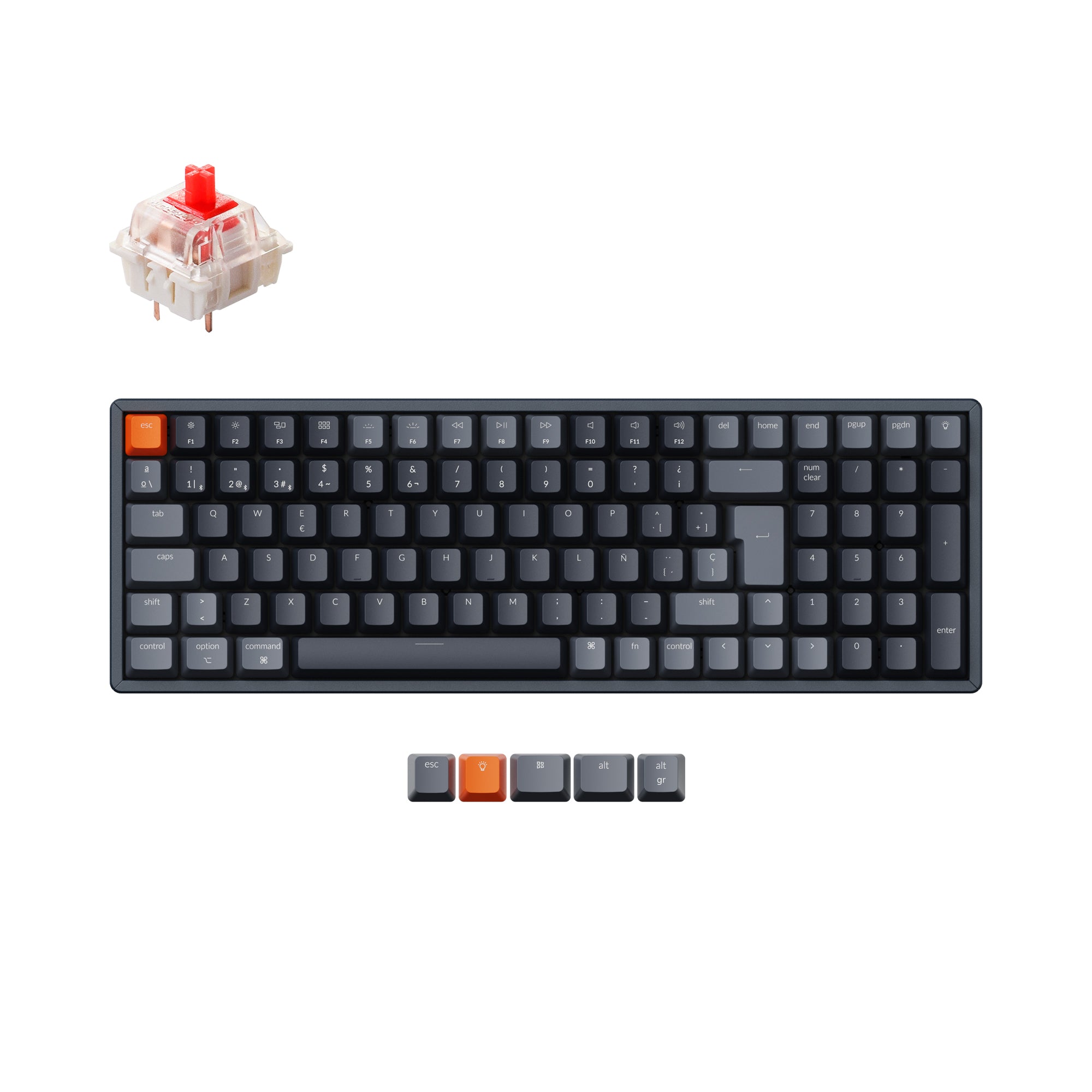 Keychron K4 Draadloos Mechanisch Toetsenbord (Spaanse ISO - ES Indeling) - Versie 2