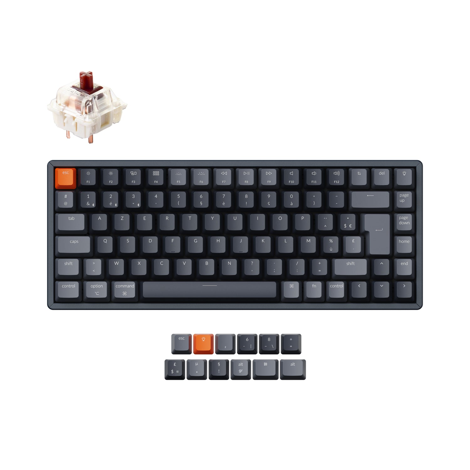 Keychron K2 Draadloos Mechanisch Toetsenbord (Frankrijk ISO-FR Indeling) - Versie 2