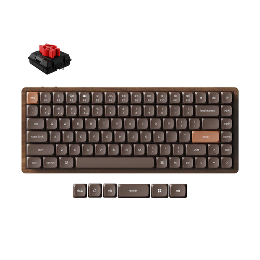 Keychron K3 Max QMK Draadloos Aangepast Mechanisch Toetsenbord - Speciale Houten Editie