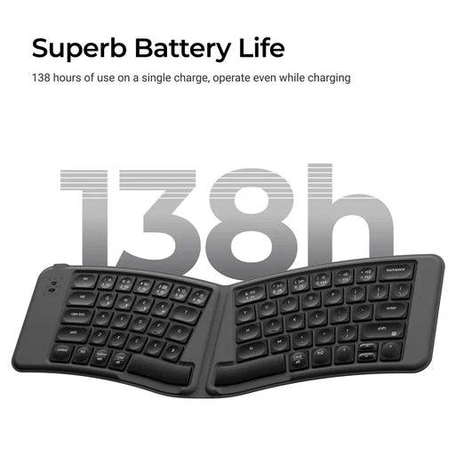 Keychron B11 Pro Ultra-Dun Draadloos Opvouwbaar Toetsenbord (US ANSI Toetsenbord)