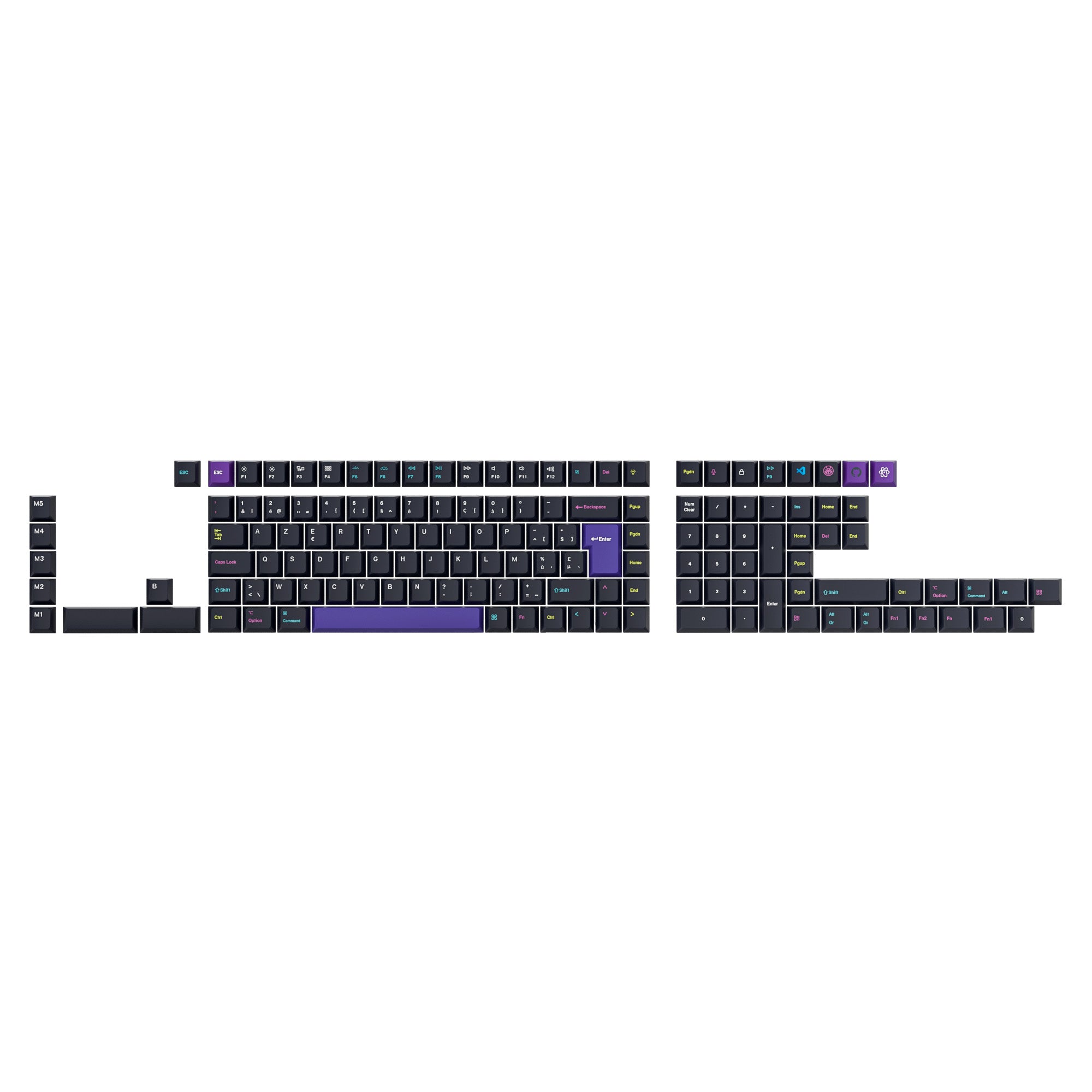 ISO Cherry Profile Dye-Sub PBT Full Set Keycap Set - Developer - Version 2