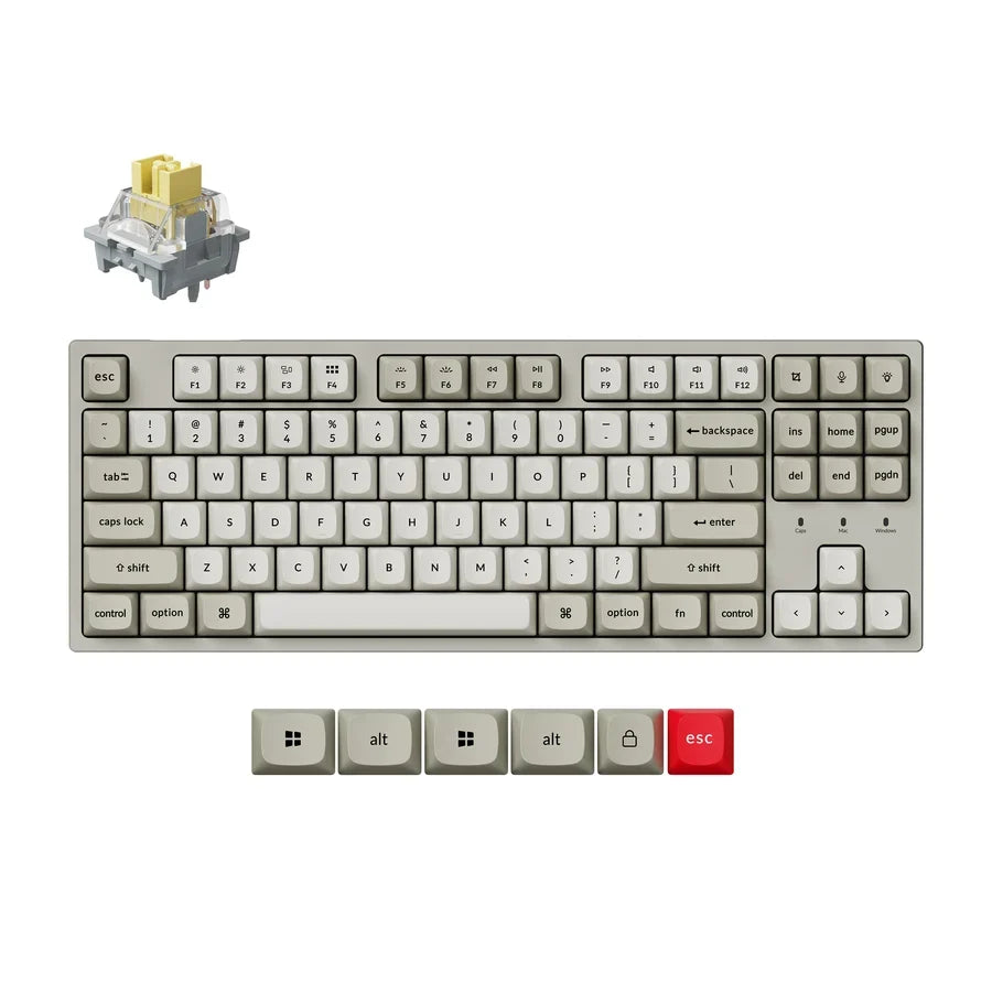 Keychron C1 Pro 8K QMK Bedraad Aangepast Mechanisch Toetsenbord (US ANSI-indeling)