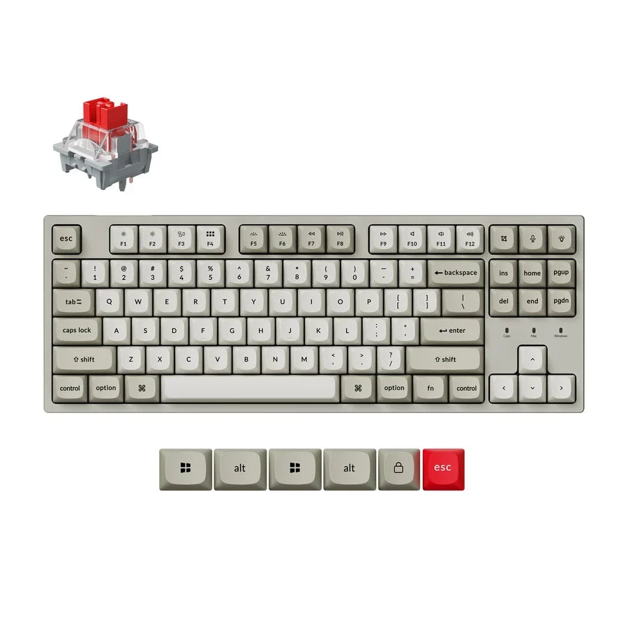 Keychron C1 Pro 8K QMK Bedraad Aangepast Mechanisch Toetsenbord (US ANSI-indeling)