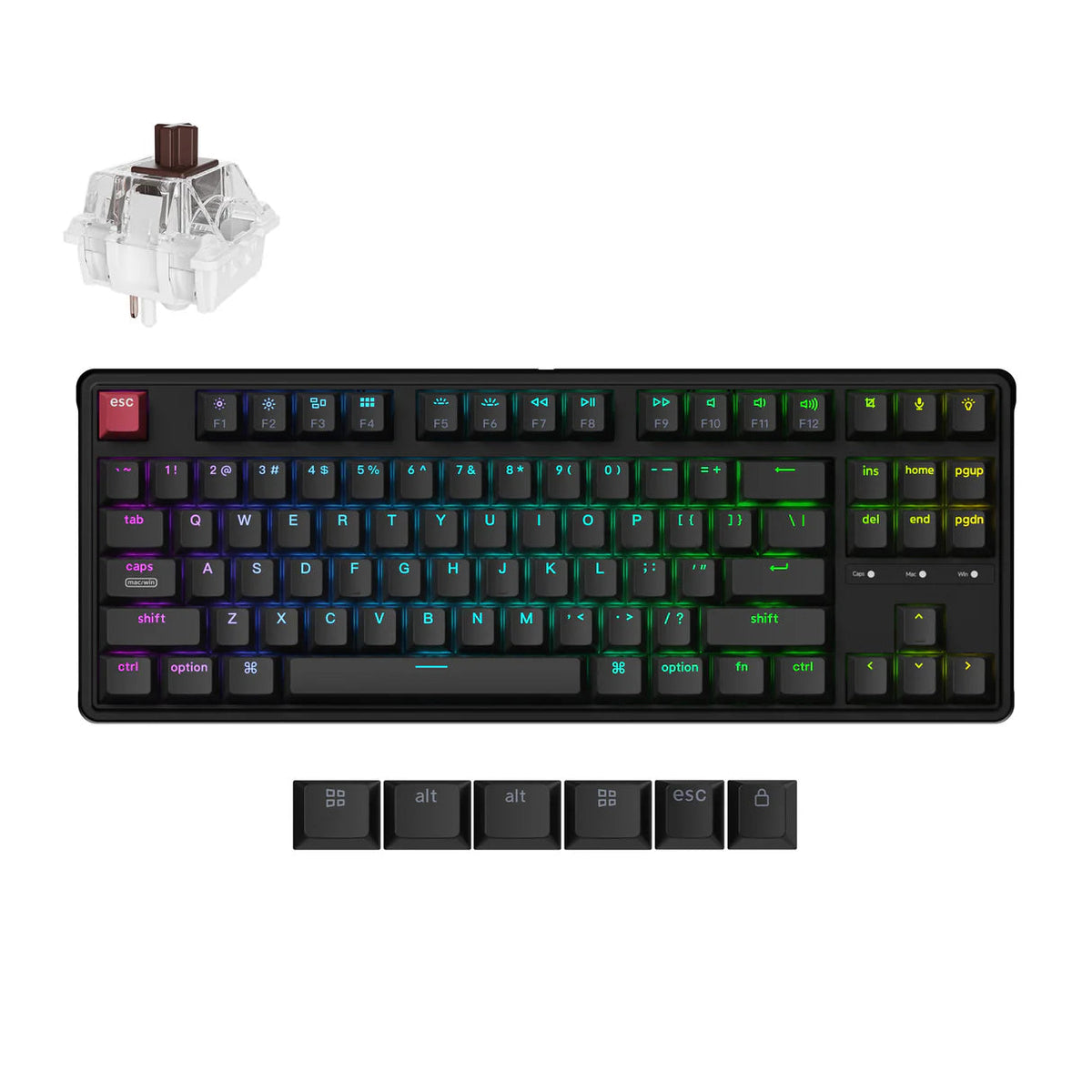 Keychron C3 Pro 8K QMK Bedraad Aangepast Mechanisch Toetsenbord (US ANSI-indeling)