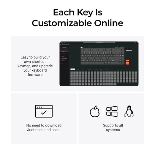Keychron C3 Pro 8K QMK Bedraad Aangepast Mechanisch Toetsenbord (US ANSI-indeling)