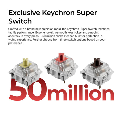 Keychron C3 Pro 8K QMK Bedraad Aangepast Mechanisch Toetsenbord (US ANSI-indeling)