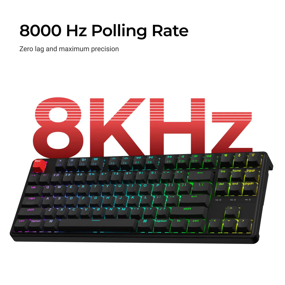 Keychron C3 Pro 8K QMK Bedraad Aangepast Mechanisch Toetsenbord (US ANSI-indeling)