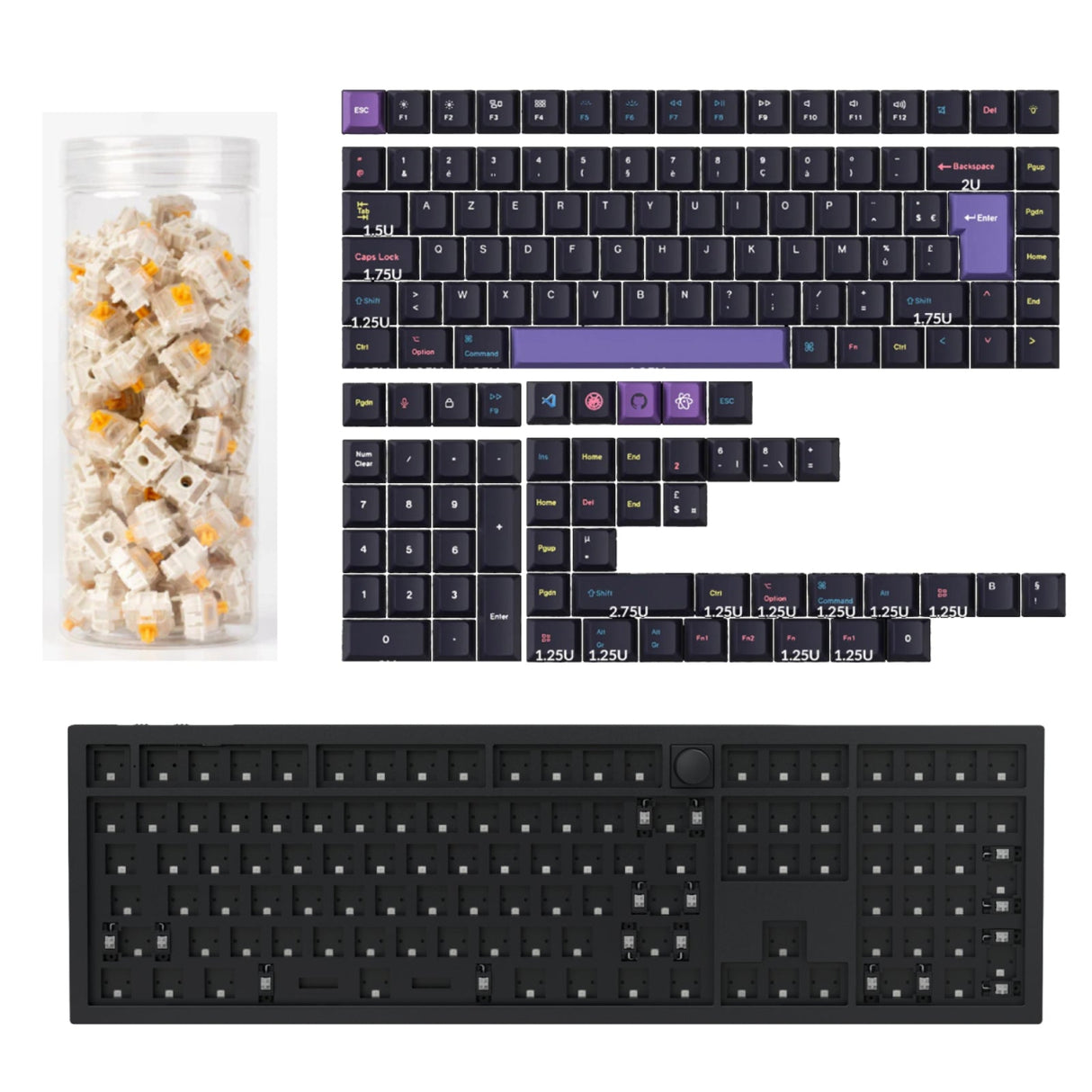 Keychron Q6 HE QMK Wireless Custom Keyboard ISO Layout Collection