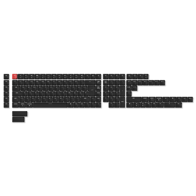 ISO Low Profile Shine-Through ABS LSA Full Set Keycap Set - Black