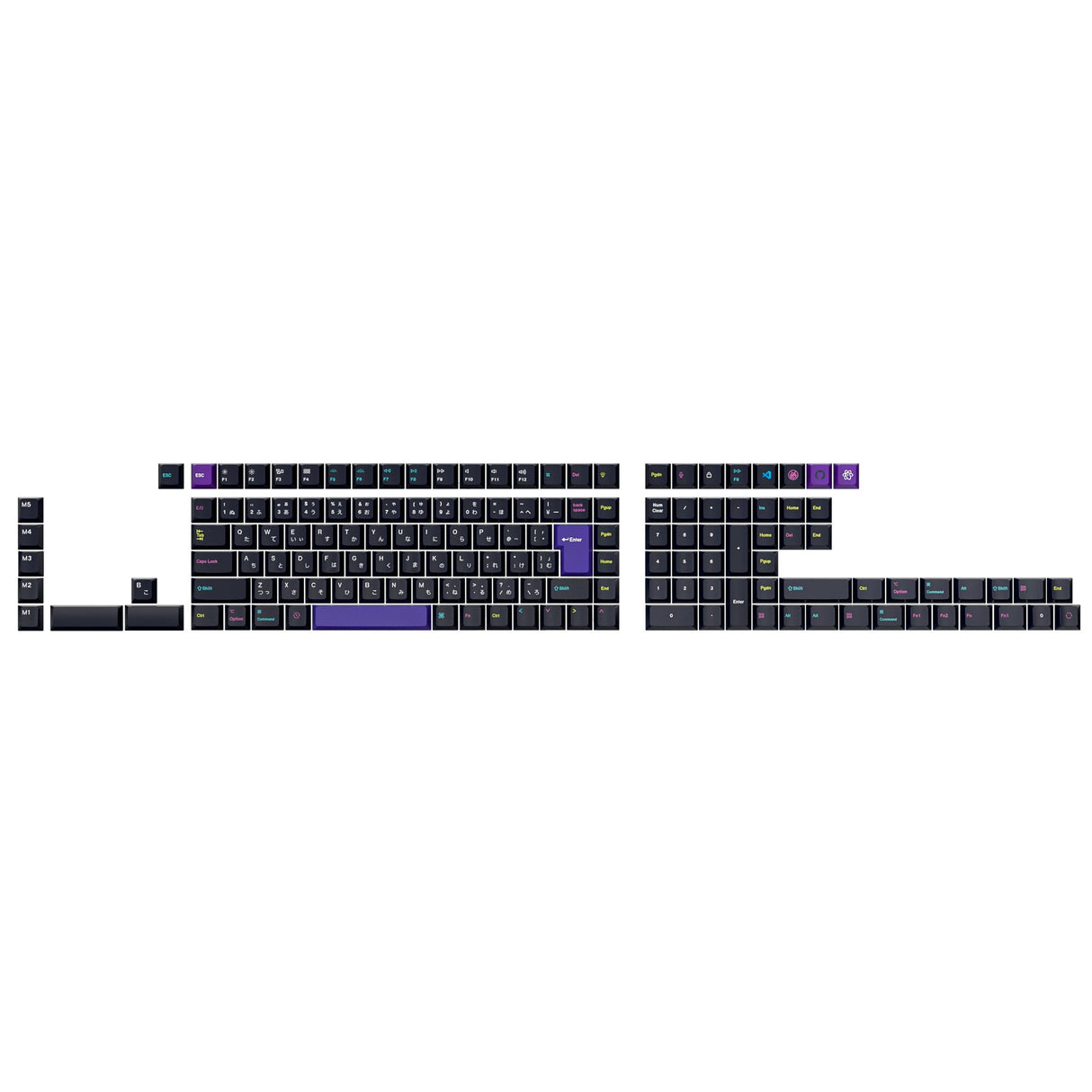 ISO kersenprofiel dye-sub PBT volledig set keycap set - Ontwikkelaar - Versie 2