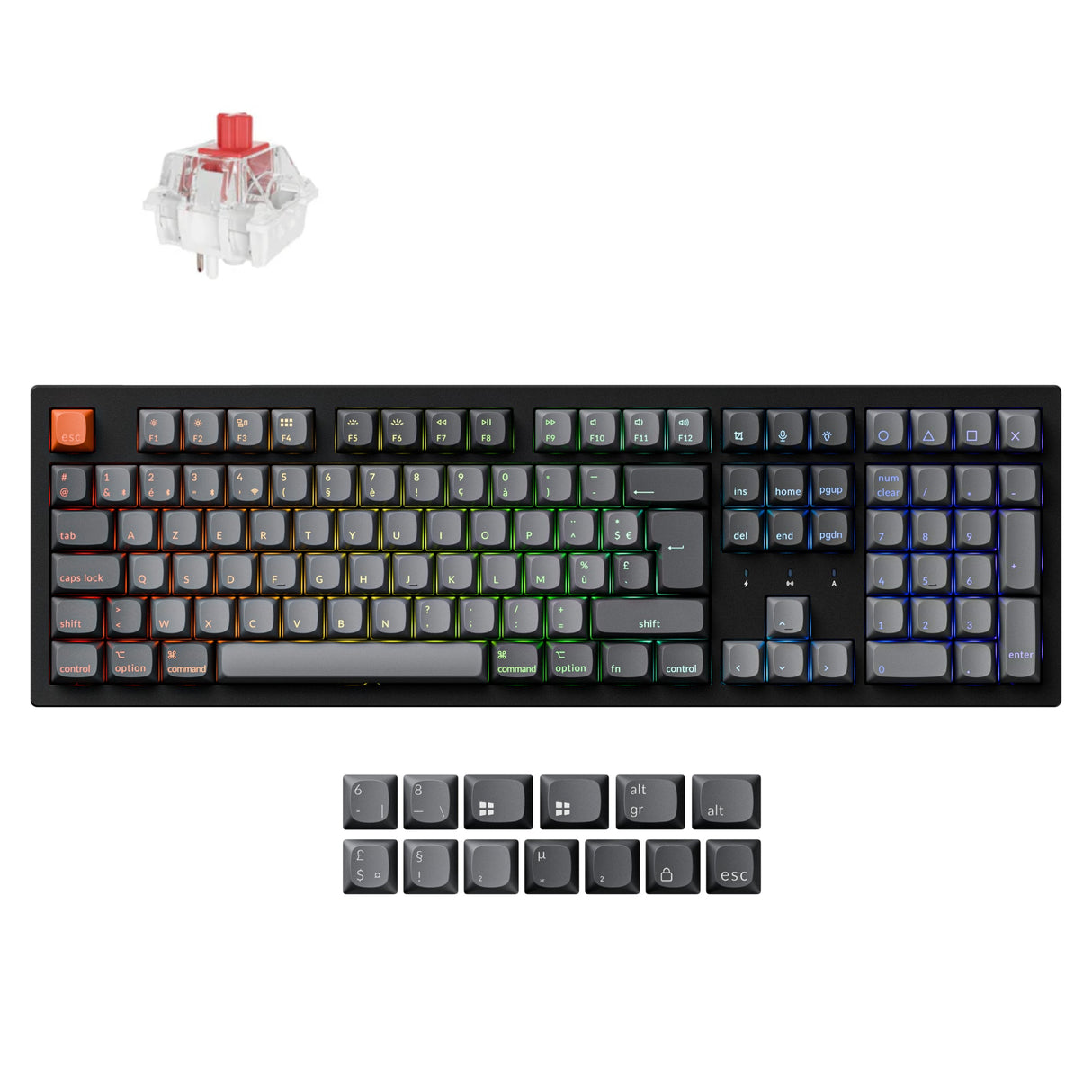 Keychron K10 Max QMK/VIA Wireless Mechanical Keyboard ISO Layout Collection