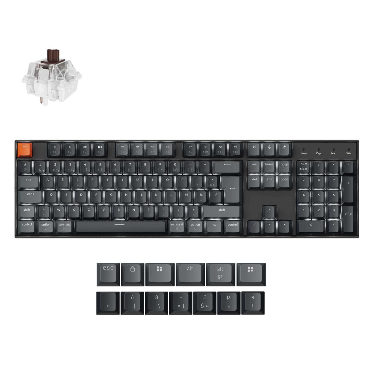 Keychron K10 QMK Wireless Mechanical Keyboard ISO Layout - (Version 2)