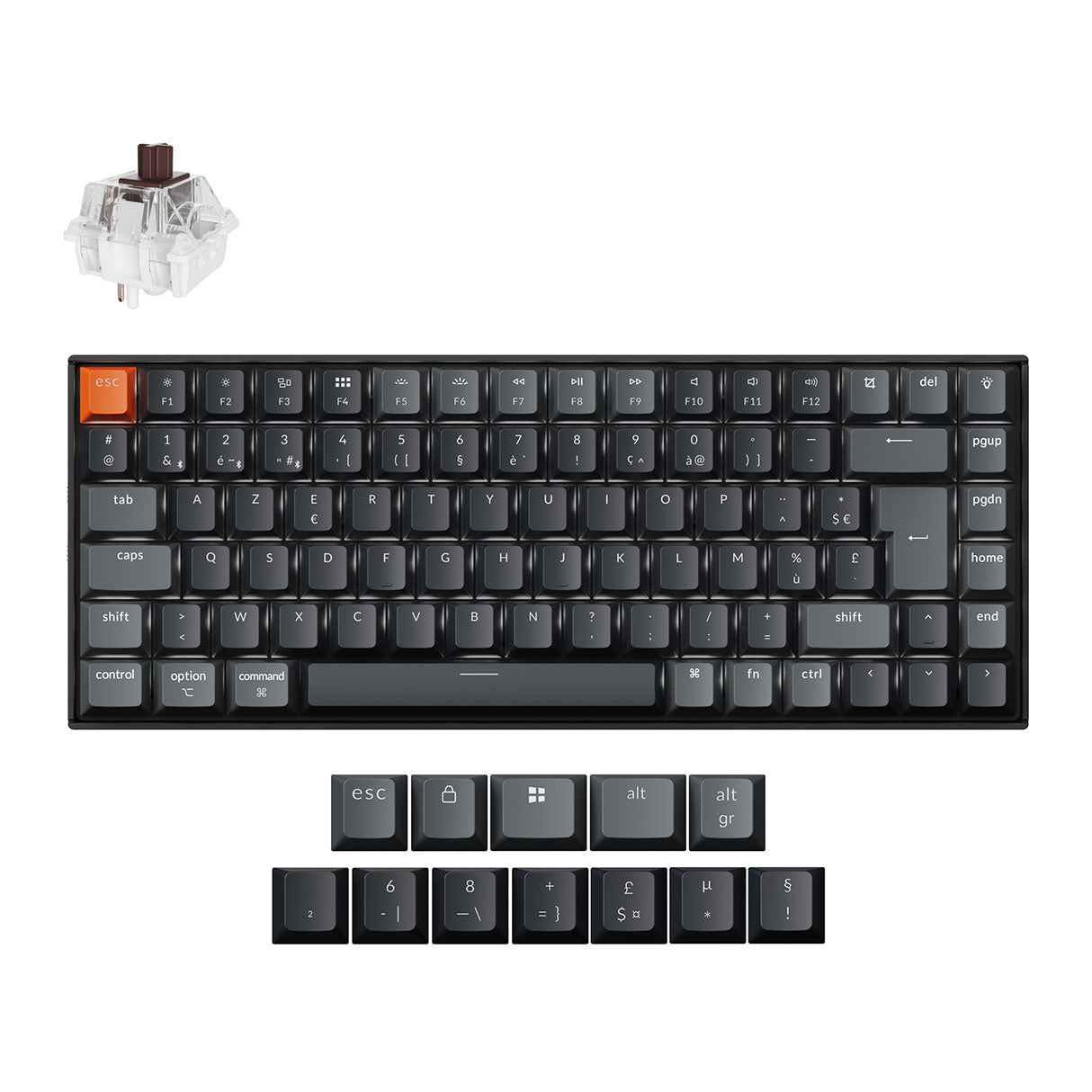 Keychron K2 QMK Draadloos Mechanisch Toetsenbord ISO-indeling - Versie 3