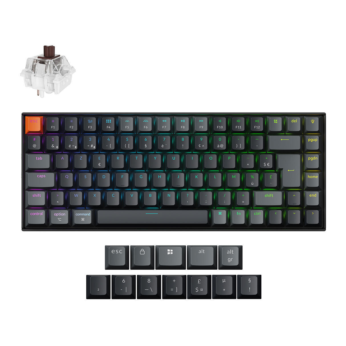 Keychron K2 QMK Draadloos Mechanisch Toetsenbord ISO-indeling - Versie 3
