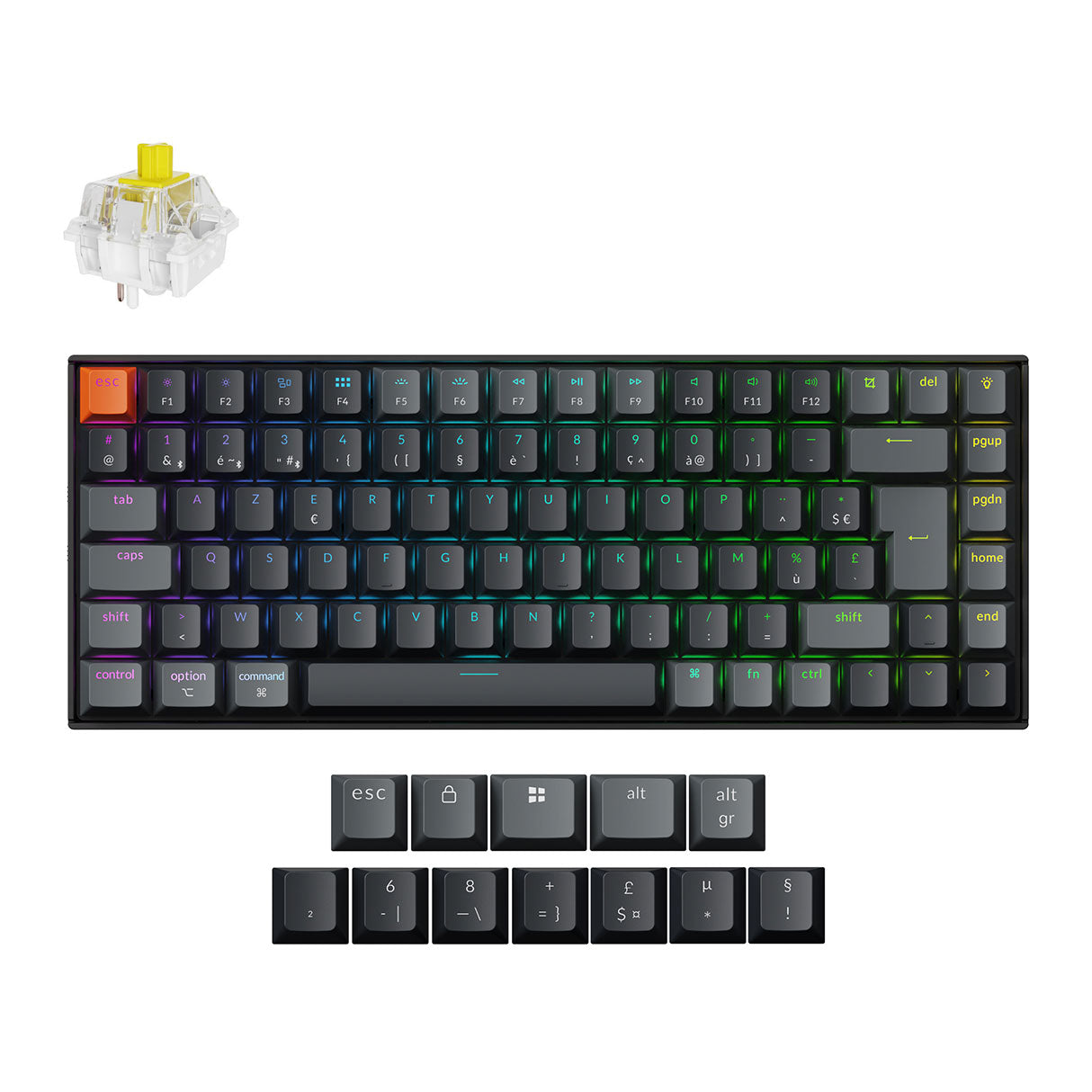Keychron K2 QMK Draadloos Mechanisch Toetsenbord ISO-indeling - Versie 3