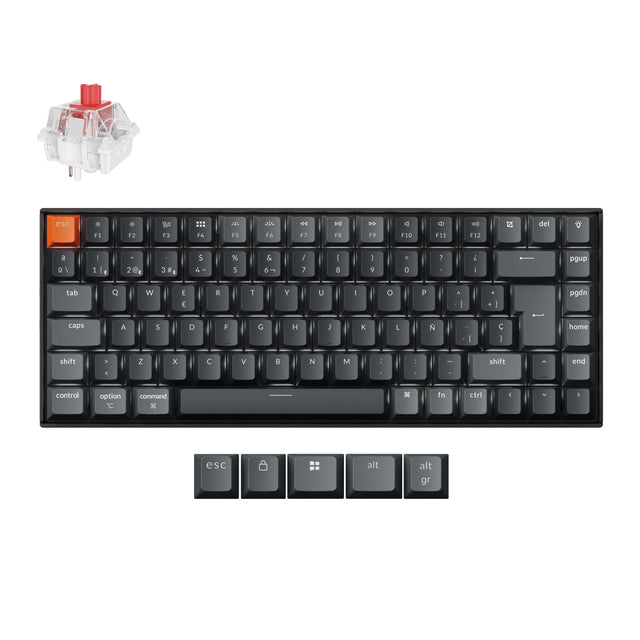 Keychron K2 QMK Draadloos Mechanisch Toetsenbord ISO-indeling - Versie 3