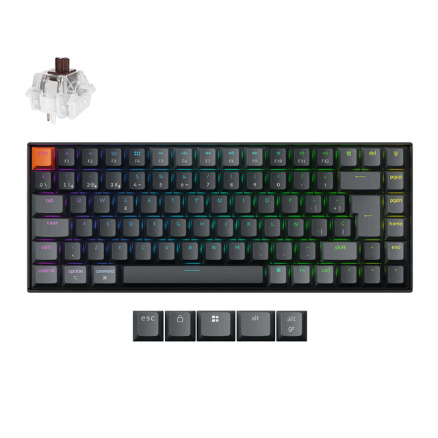 Keychron K2 QMK Draadloos Mechanisch Toetsenbord ISO-indeling - Versie 3