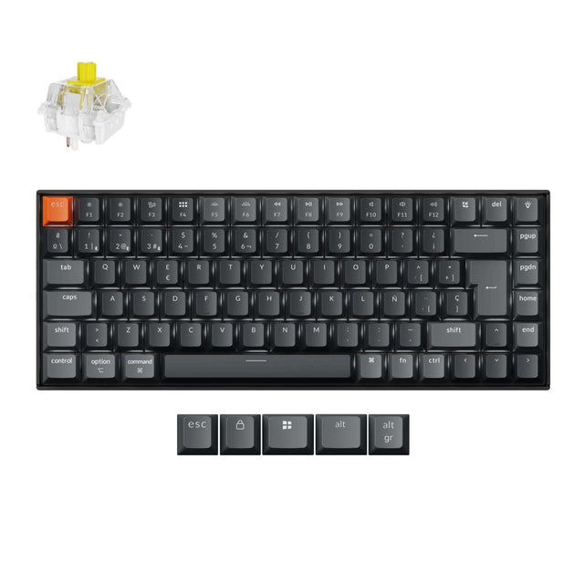 Keychron K2 QMK Draadloos Mechanisch Toetsenbord ISO-indeling - Versie 3