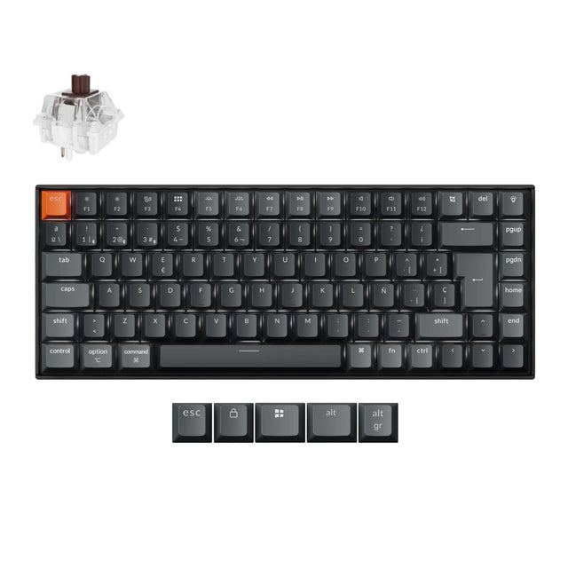Keychron K2 QMK Draadloos Mechanisch Toetsenbord ISO-indeling - Versie 3