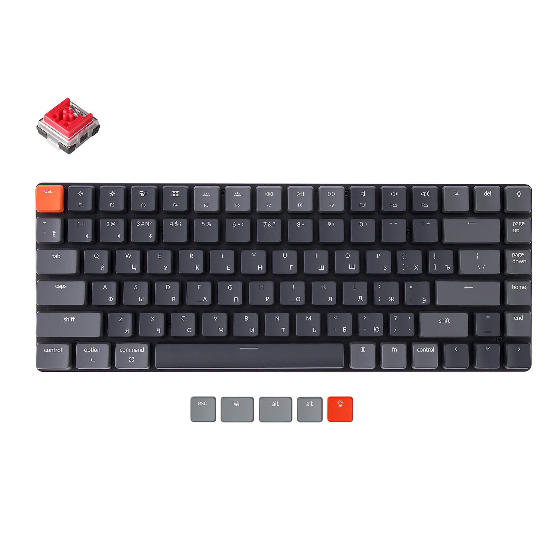 Keychron K3 Ultra-dun Draadloos Mechanisch Toetsenbord (Russisch RU Indeling) - Versie 2