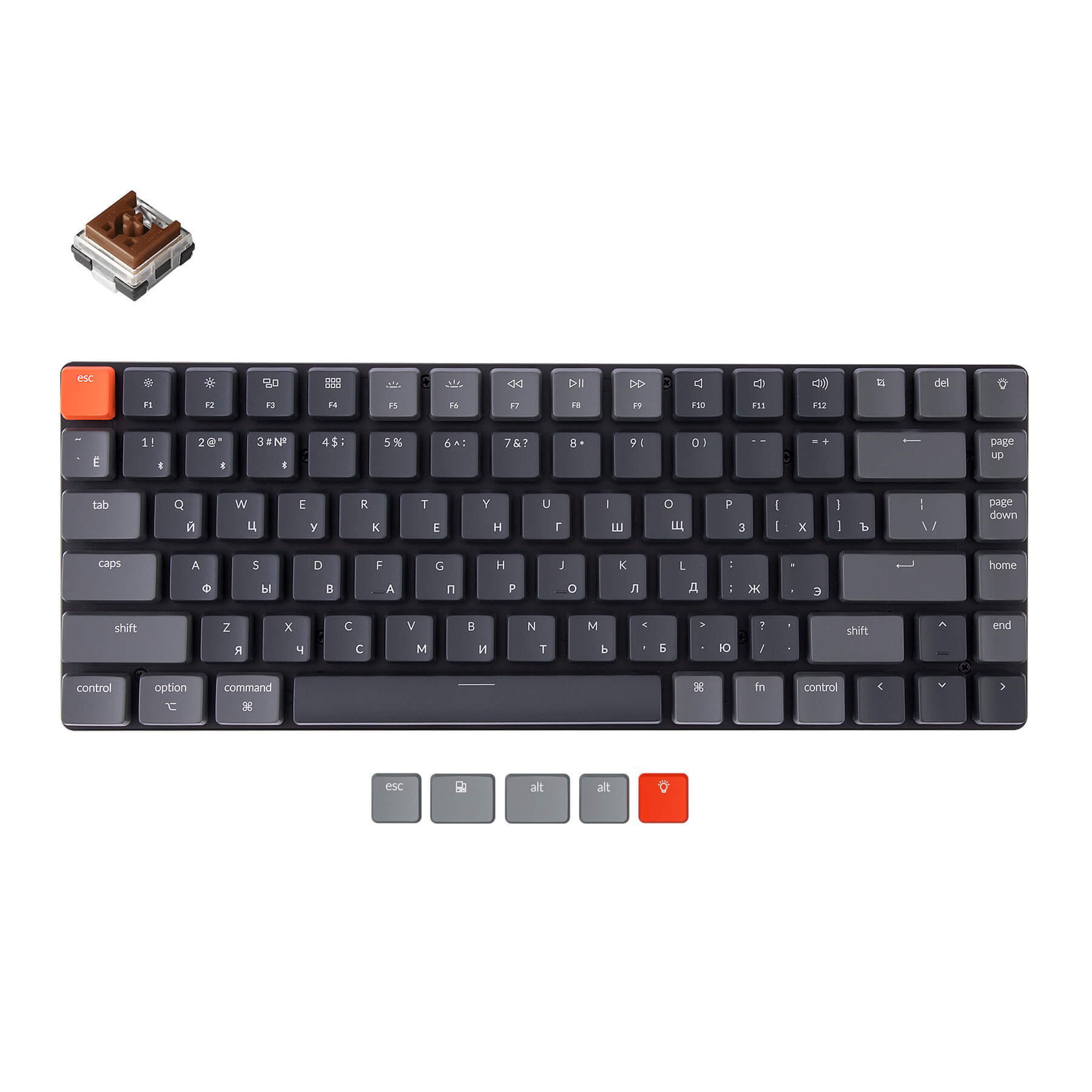 Keychron K3 Ultra-dun Draadloos Mechanisch Toetsenbord (Russisch RU Indeling) - Versie 2