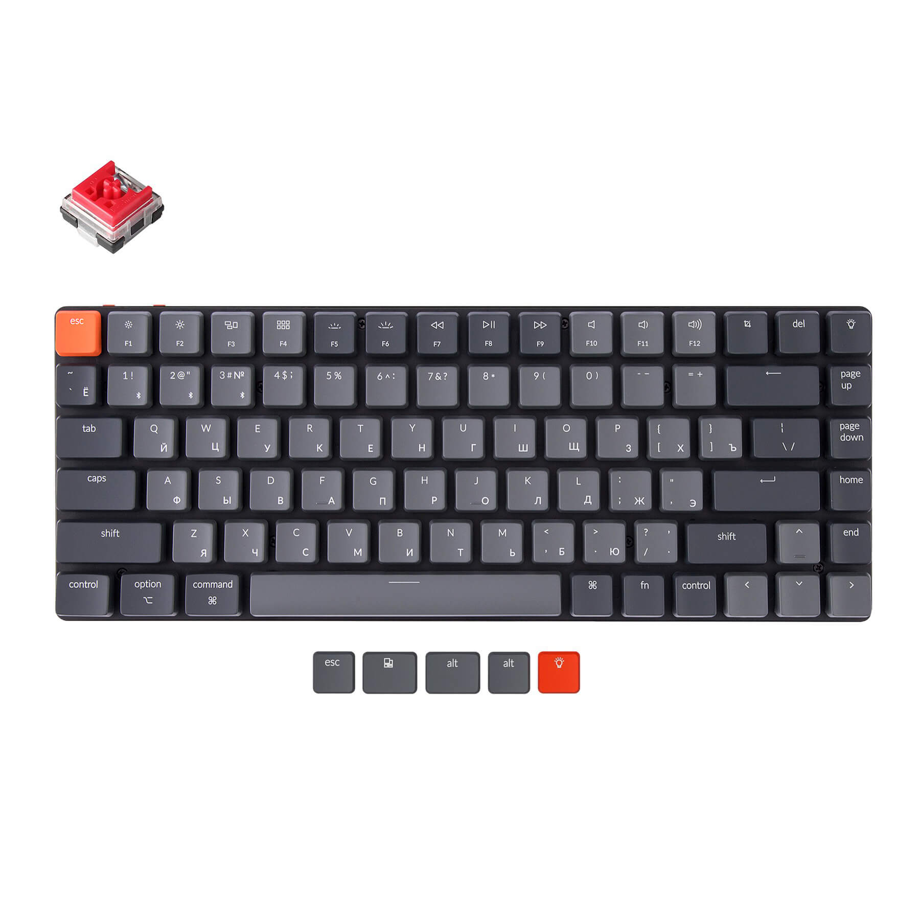 Keychron K3 Ultra-dun Draadloos Mechanisch Toetsenbord (Russisch RU Indeling) - Versie 2