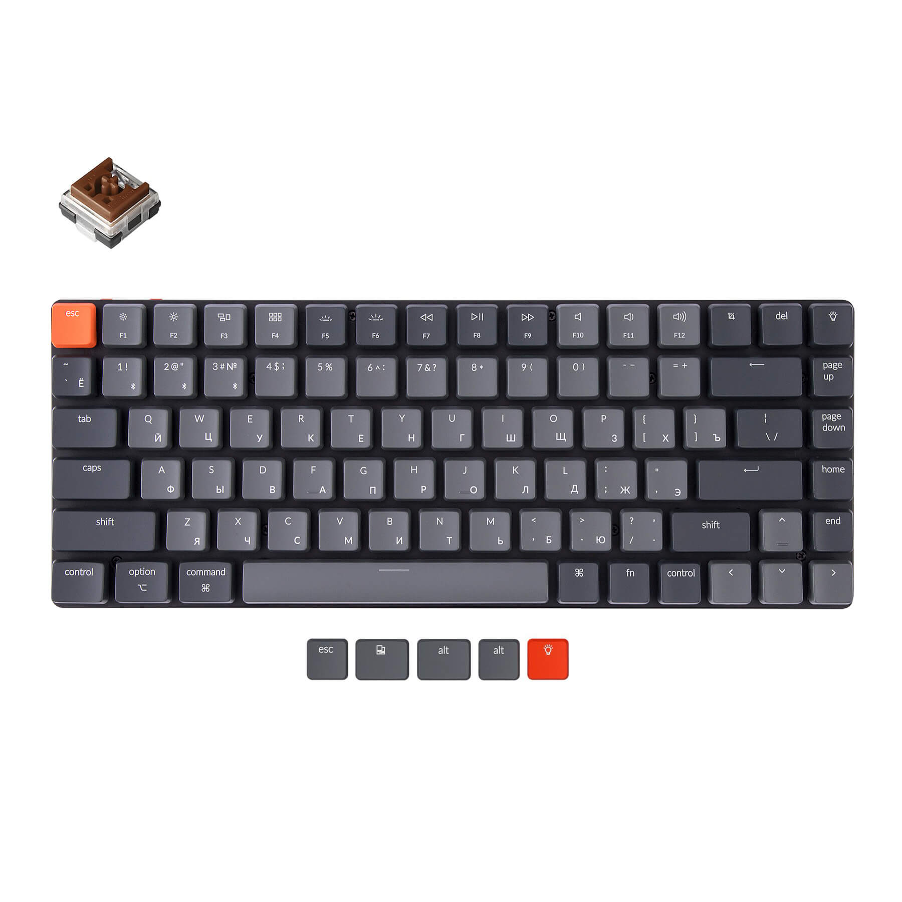 Keychron K3 Ultra-dun Draadloos Mechanisch Toetsenbord (Russisch RU Indeling) - Versie 2