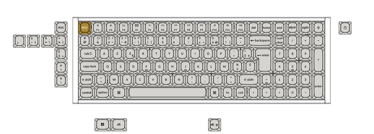 Keychron K4 HE Draadloos Magnetisch Schakelaar Aangepast Toetsenbord ISO-indeling Collectie