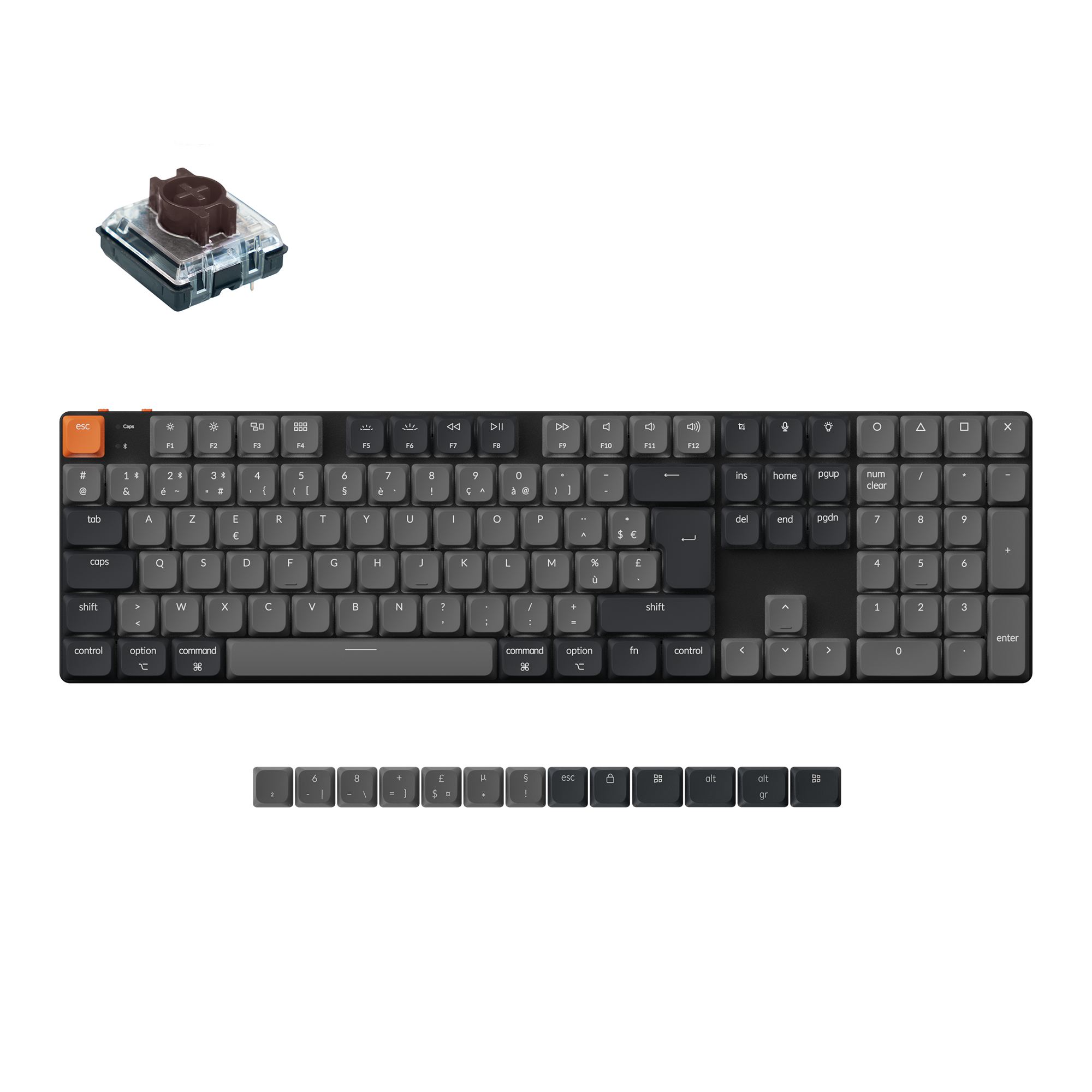 Keychron K5 QMK Draadloos Mechanisch Toetsenbord ISO-indeling - Versie 2