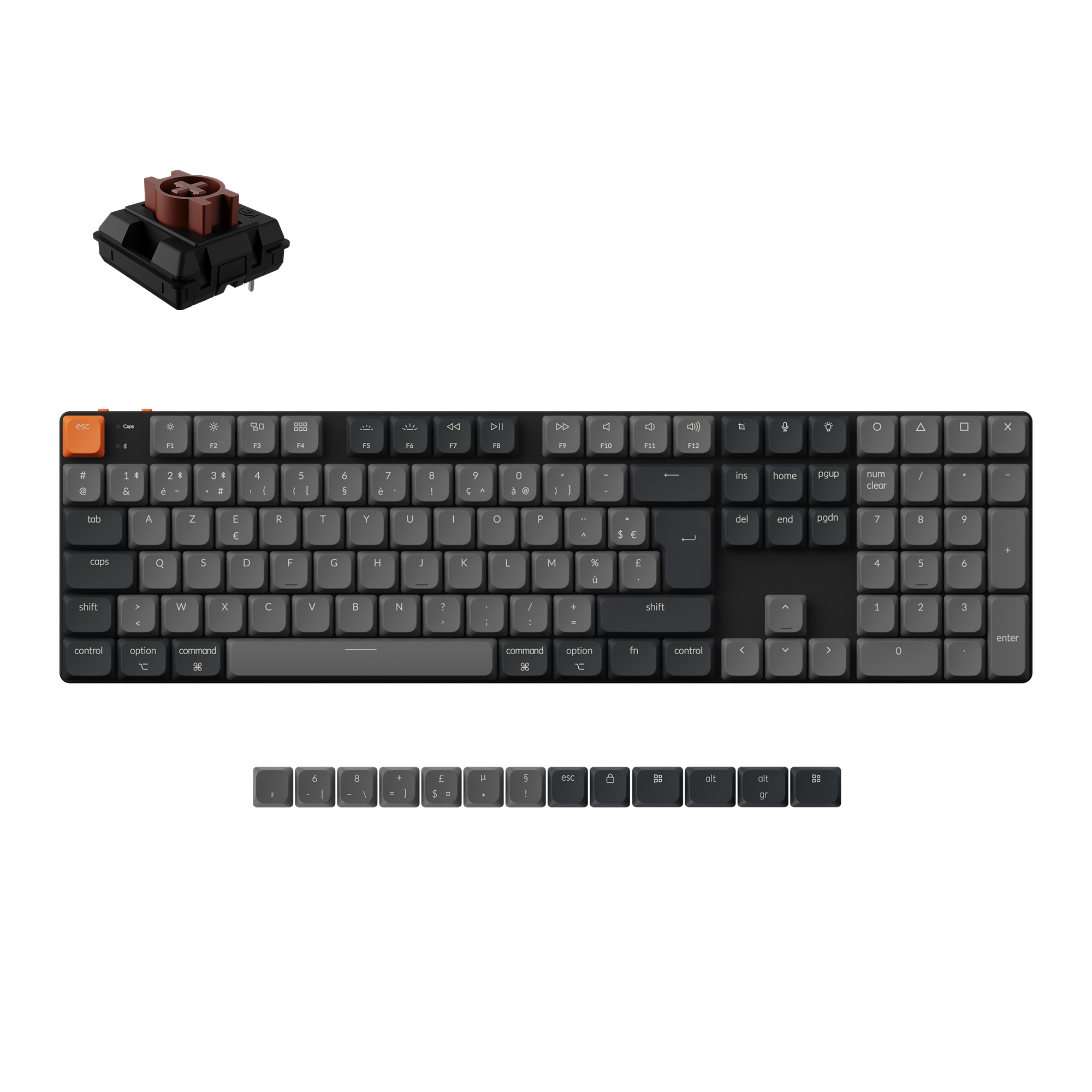 Keychron K5 QMK Draadloos Mechanisch Toetsenbord ISO-indeling - Versie 2