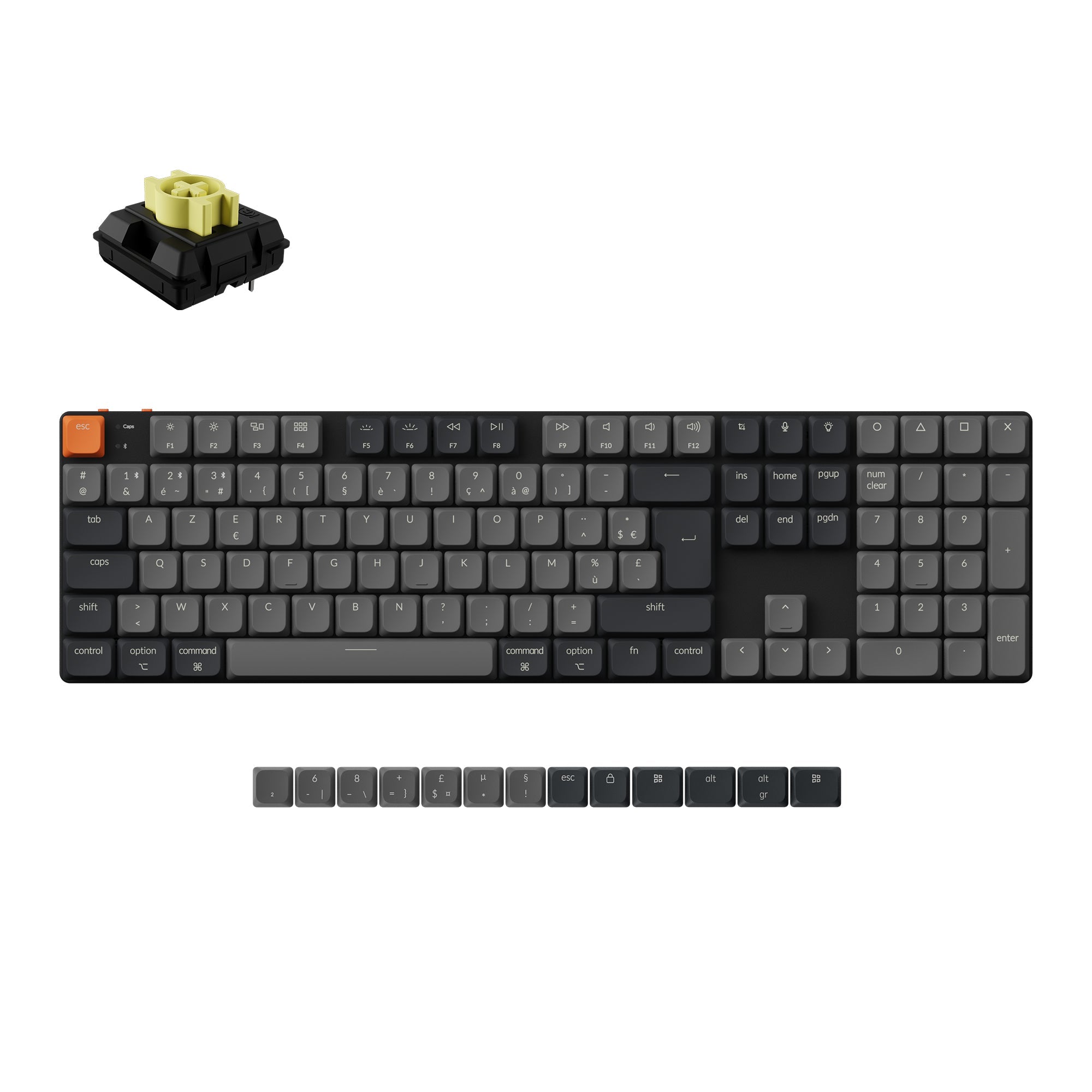 Keychron K5 QMK Draadloos Mechanisch Toetsenbord ISO-indeling - Versie 2