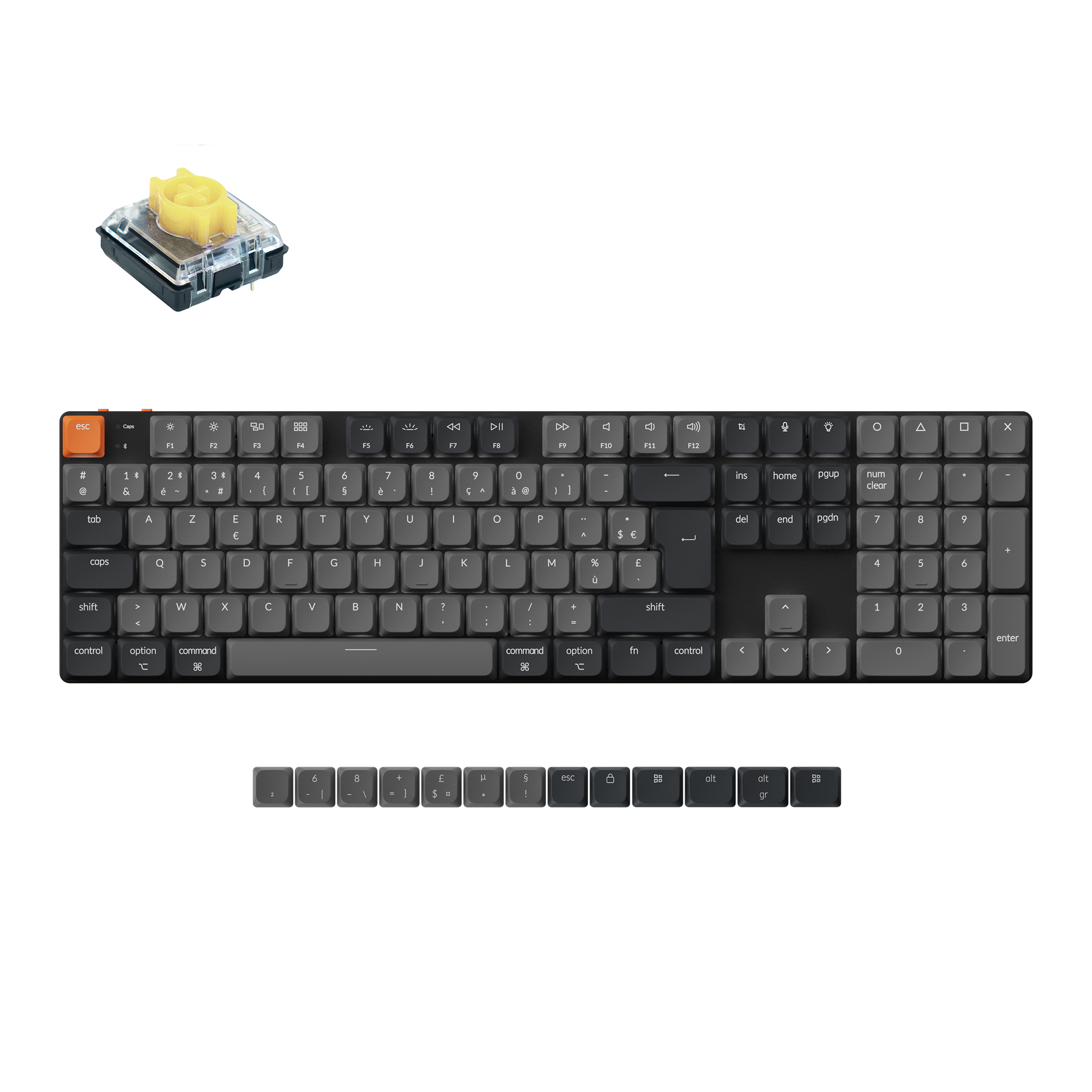 Keychron K5 QMK Draadloos Mechanisch Toetsenbord ISO-indeling - Versie 2