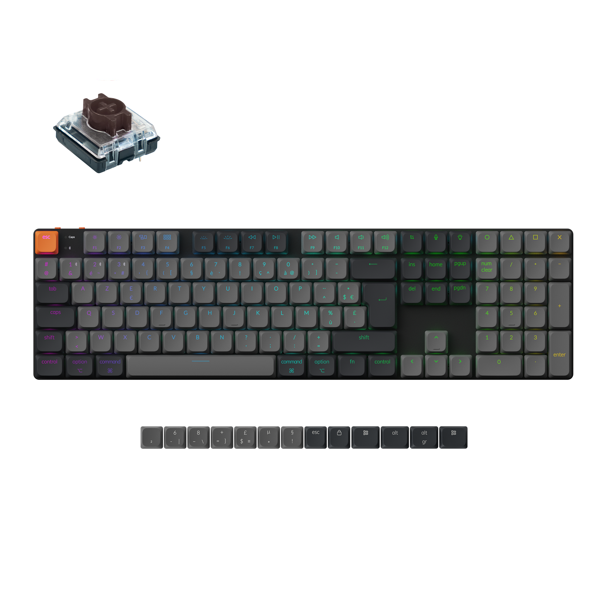 Keychron K5 QMK Draadloos Mechanisch Toetsenbord ISO-indeling - Versie 2