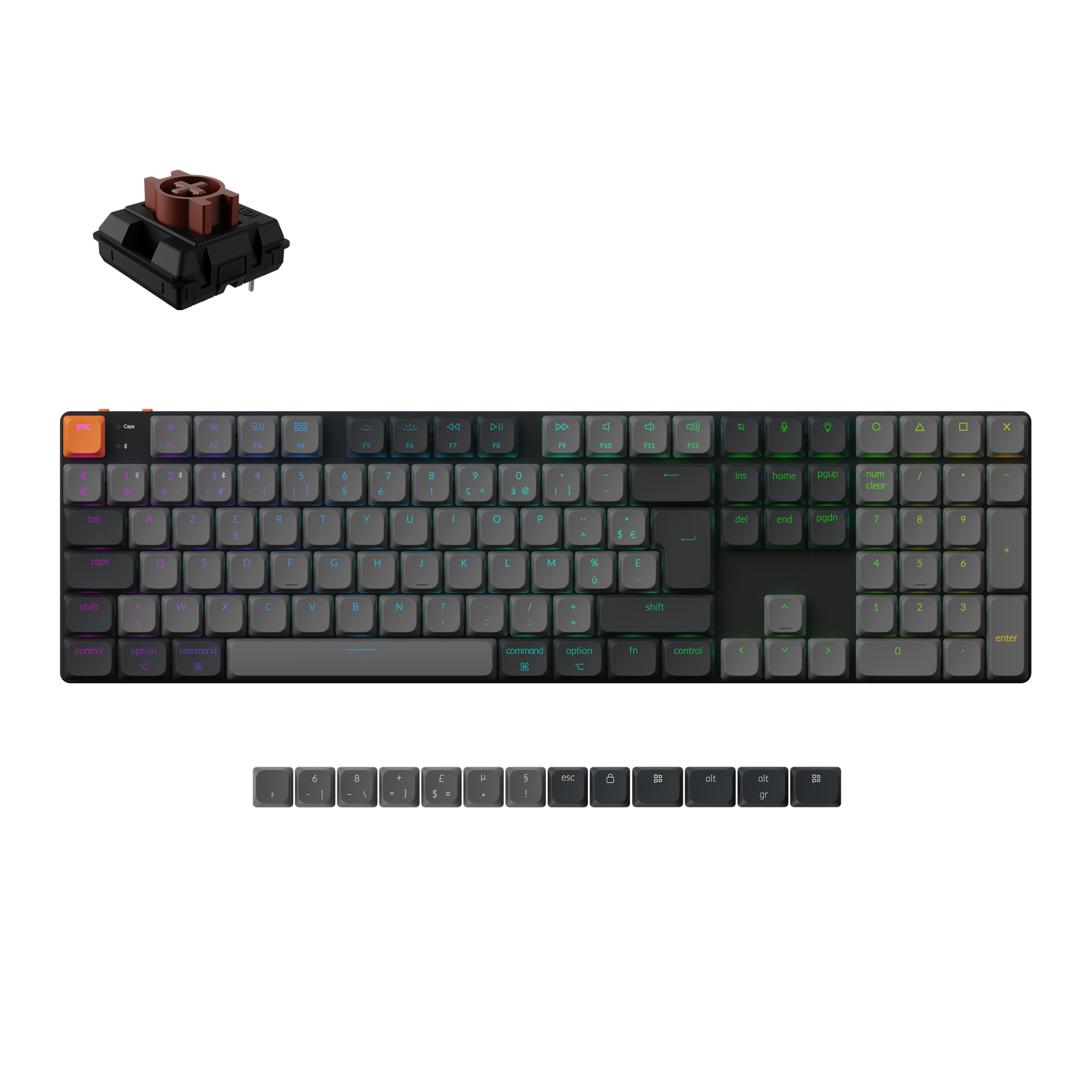 Keychron K5 QMK Draadloos Mechanisch Toetsenbord ISO-indeling - Versie 2
