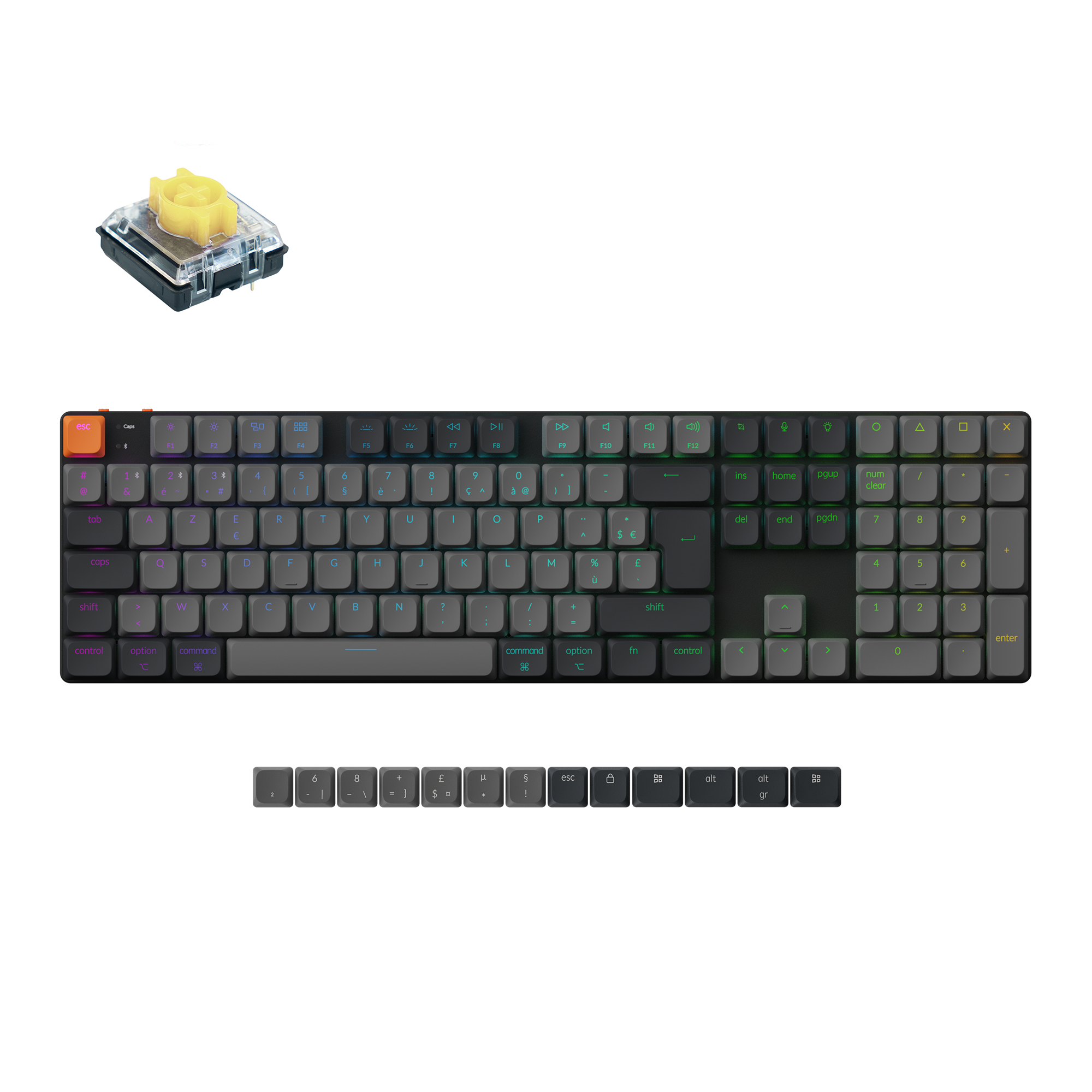 Keychron K5 QMK Draadloos Mechanisch Toetsenbord ISO-indeling - Versie 2