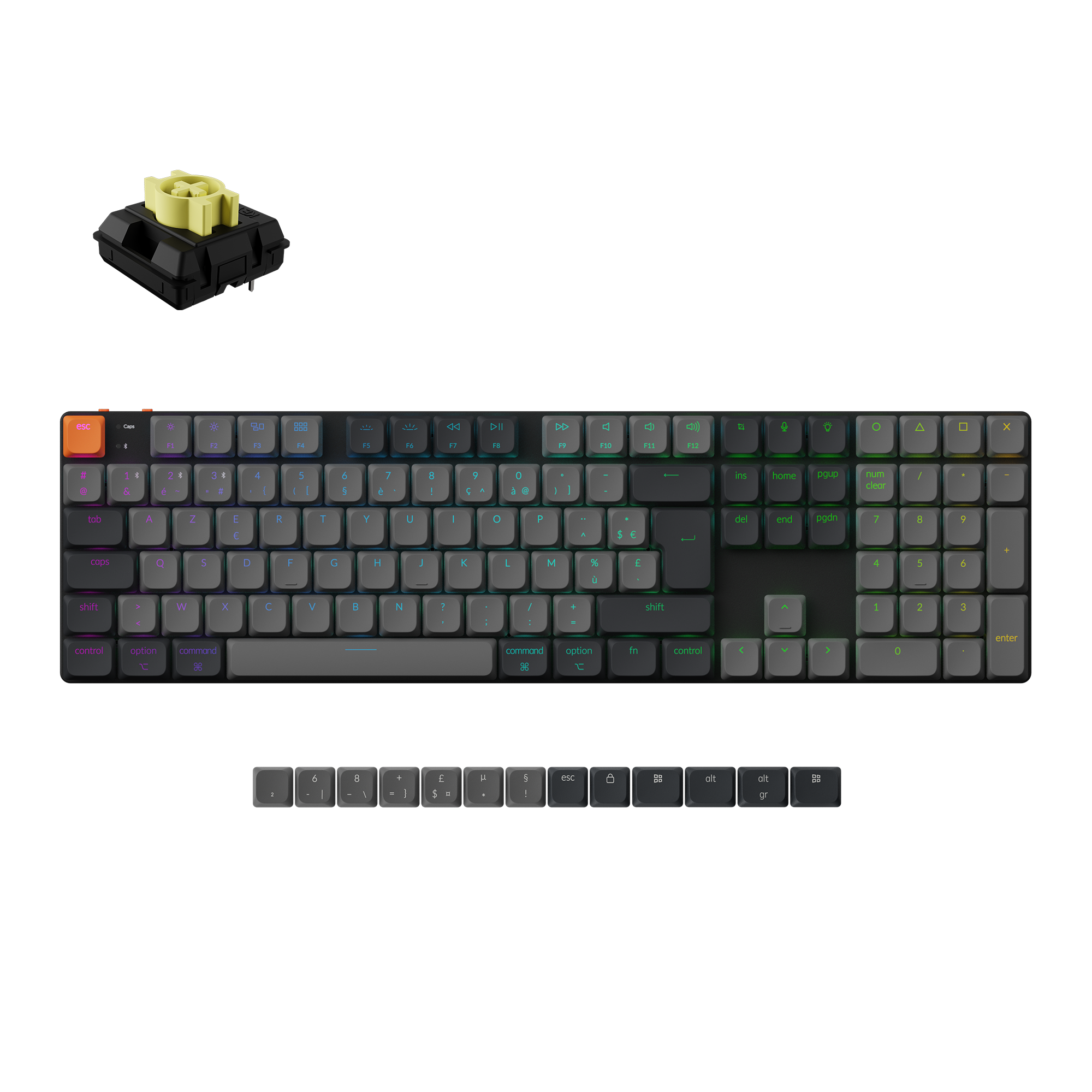 Keychron K5 QMK Draadloos Mechanisch Toetsenbord ISO-indeling - Versie 2