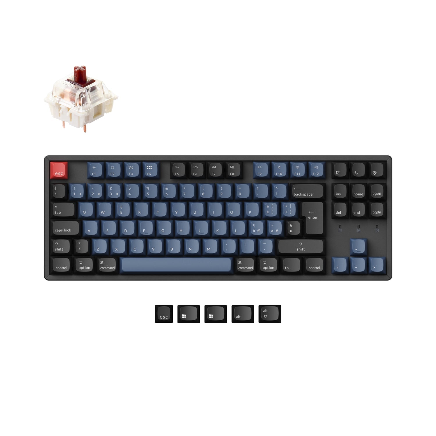 Keychron K8 Pro QMK/VIA Draadloos Mechanisch Toetsenbord ISO-indeling Collectie