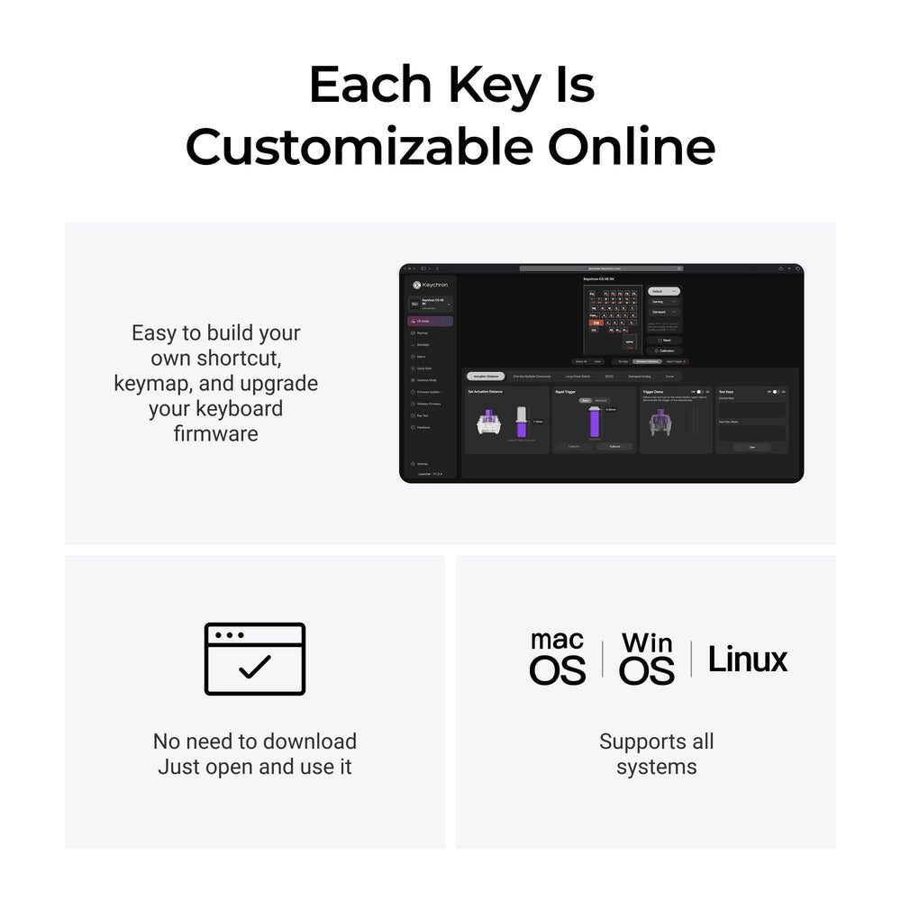 Keychron C0 HE Bedraad Eenhandig Magnetisch Schakeltoetsenbord voor Gaming