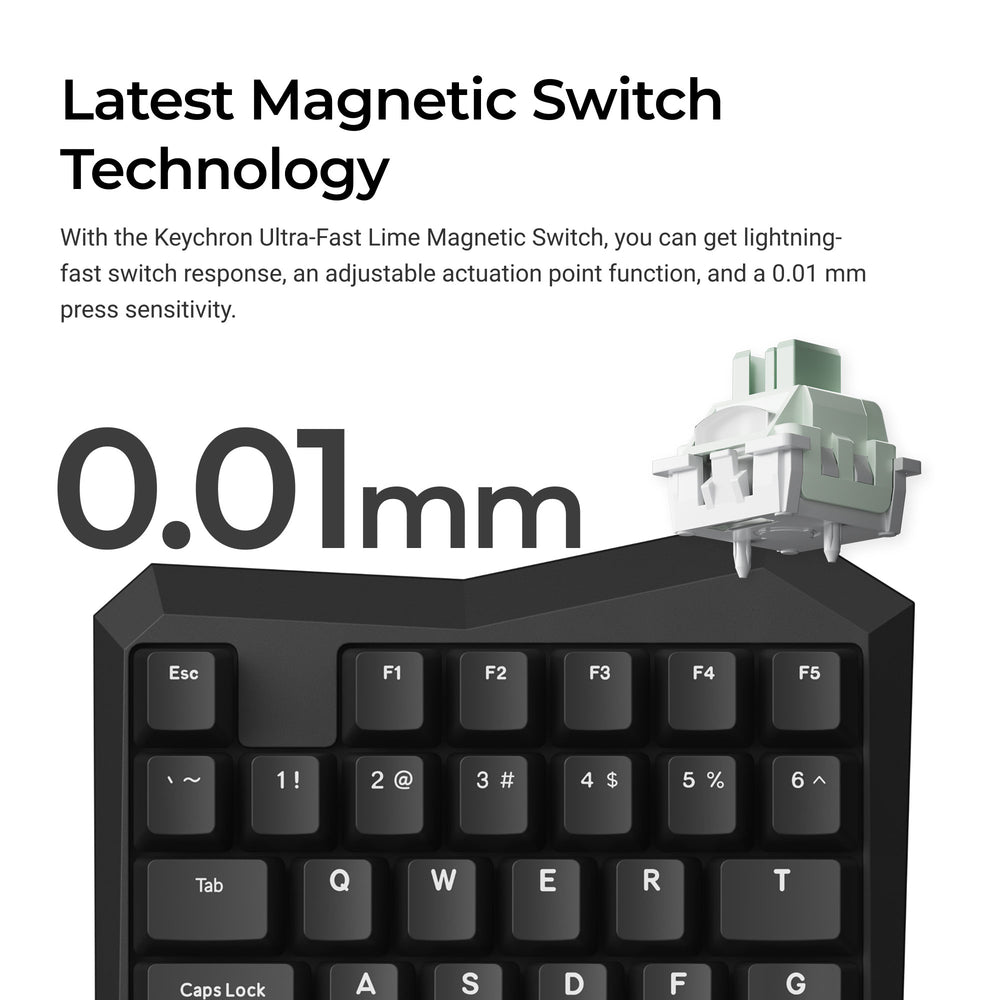 Keychron C0 HE Bedraad Eenhandig Magnetisch Schakeltoetsenbord voor Gaming