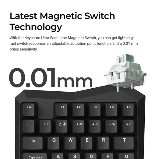 Keychron C0 HE Bedraad Eenhandig Magnetisch Schakeltoetsenbord voor Gaming