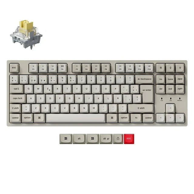 Keychron C1 Pro 8K QMK bedrade aangepaste mechanische toetsenbordcollectie, ISO-indeling